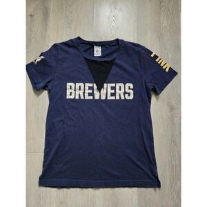 Victoria's Secret PINK Vintage Mesh Y2K Women Small Brewers MLB T Shirt Fanatic